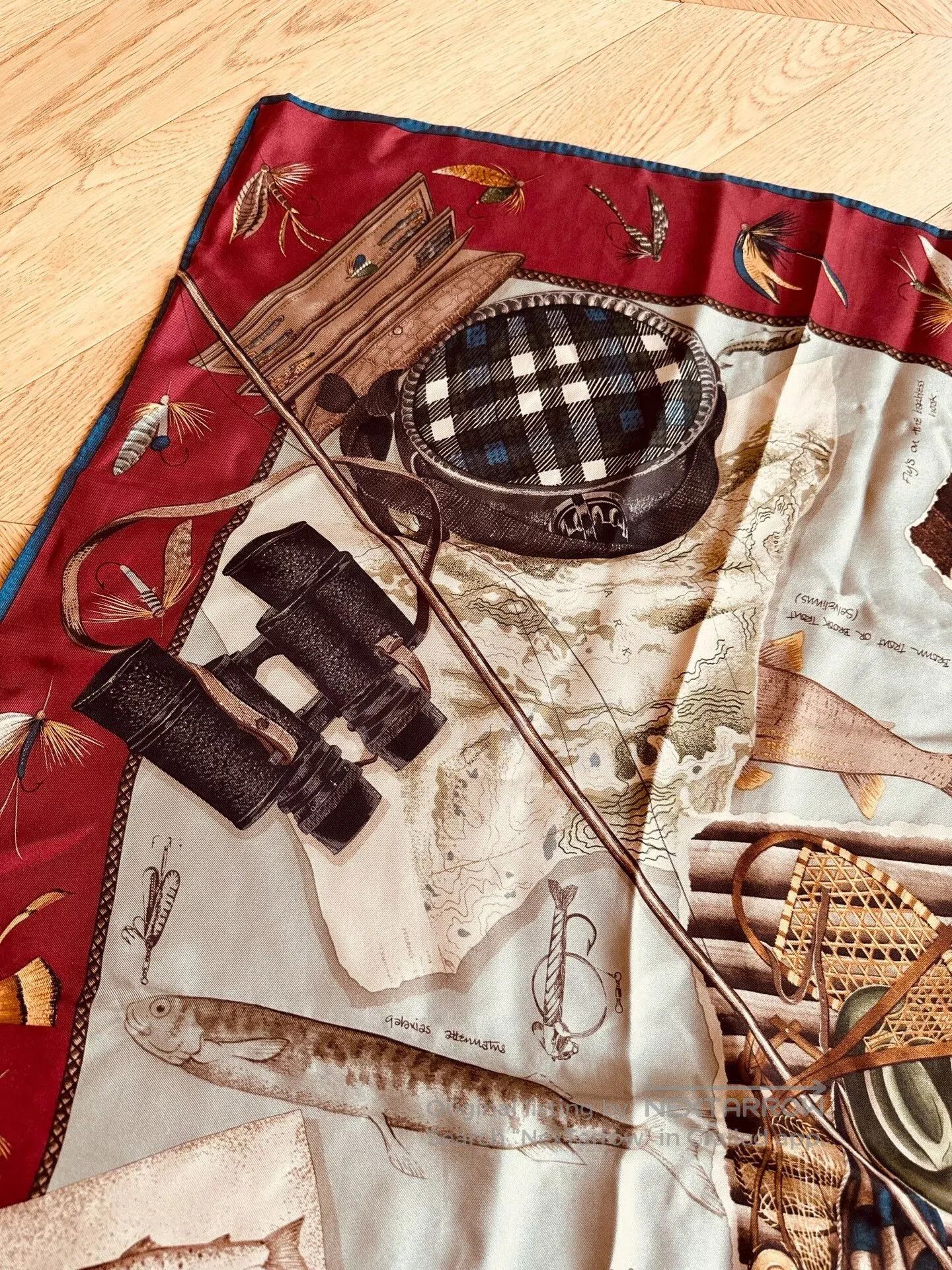 Polo Ralph Lauren Ralph Lauren Silk Fishing Print Scarf. Size ONE SIZE - 7 Thumbnail
