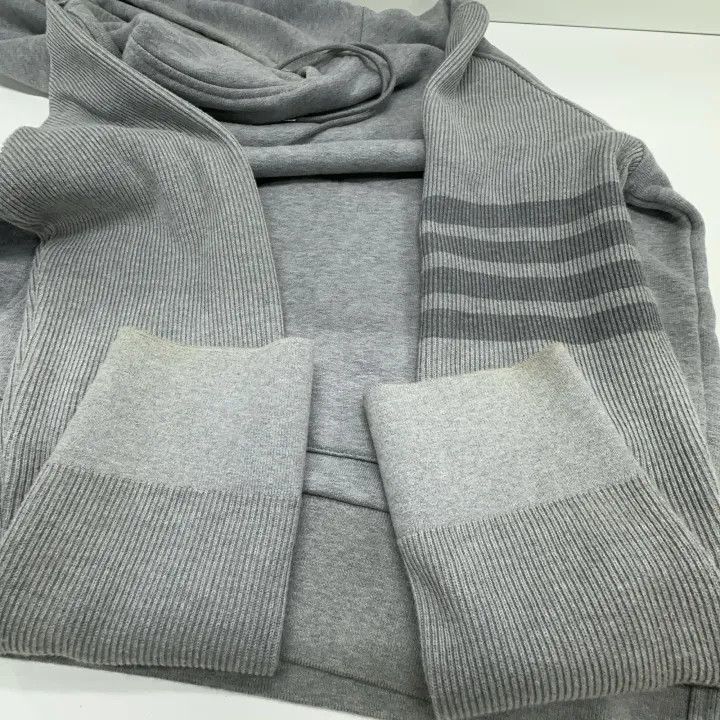 Other Thom Browne Gray Hooded Sweatshirt for Men -2507 Size US M / EU 48-50 / 2 - 3 Thumbnail