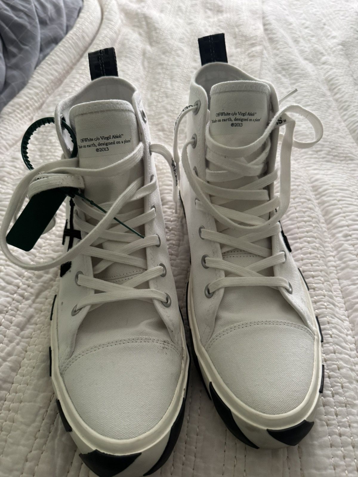 Off-White Off White Vulcanized High Top Sneakers Size US 11.5 / EU 44-45 - 3 Thumbnail