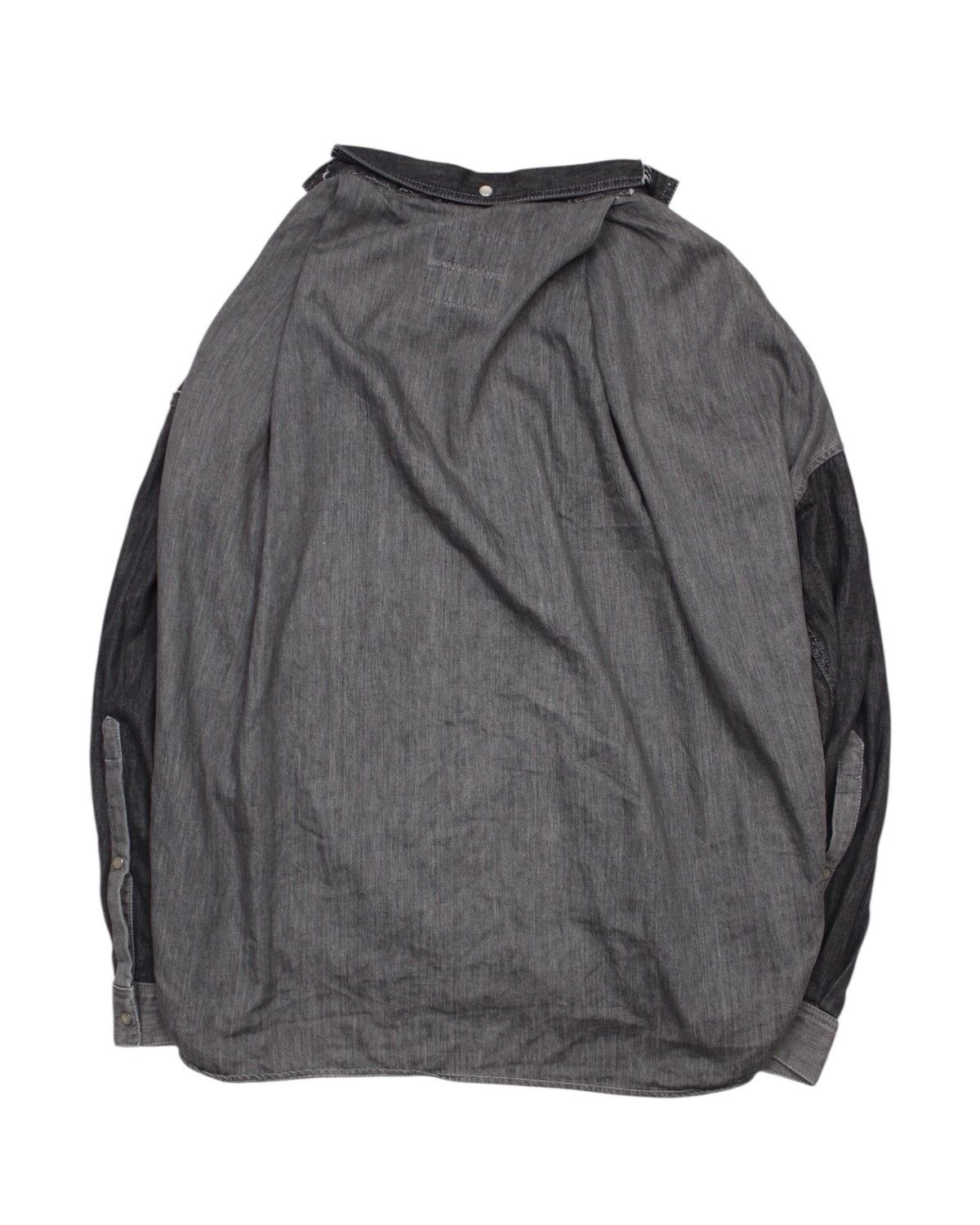 Maison MIHARA YASUHIRO 2010S MIHARAYASUHIRO DECONSTRUCTED 2 TONE DENIM SHIRT Size US L / EU 52-54 / 3 - 2 Thumbnail