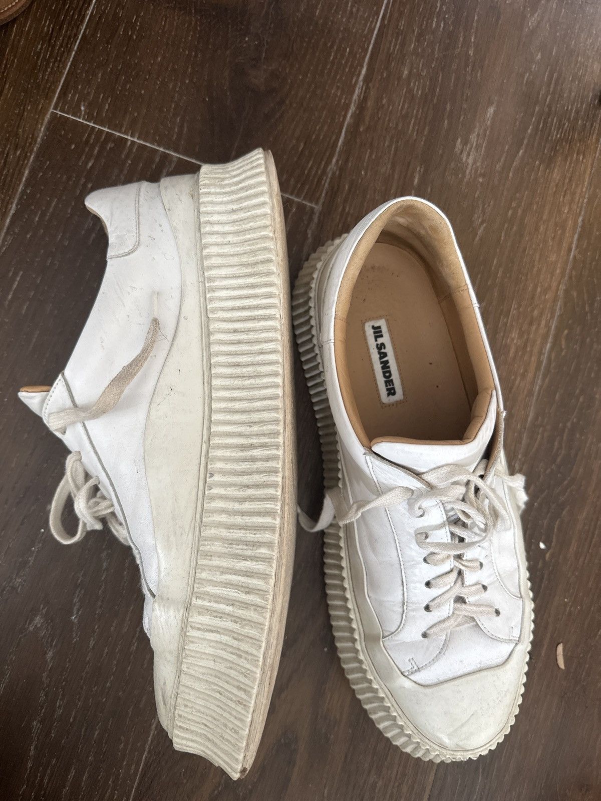 Jil Sander Jil sander Leather sneakers Vulcanized Rubber Sole Shoes Size US 11 / EU 44 - 5 Thumbnail