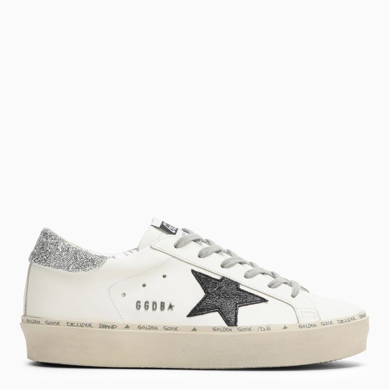 image of Golden Goose Hi-Star White/black/silver Trainer Shoes, Women's (Size 8)