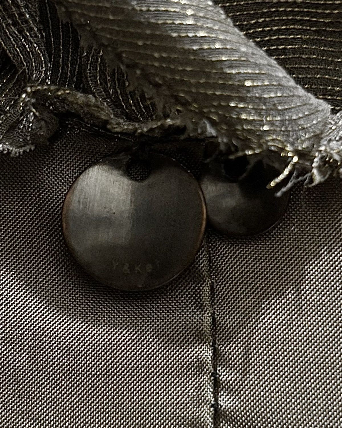 Comme des Garcons Y&Kei Aw2004 Metallic Silk Blazer Size M / US 6-8 / IT 42-44 - 17 Thumbnail