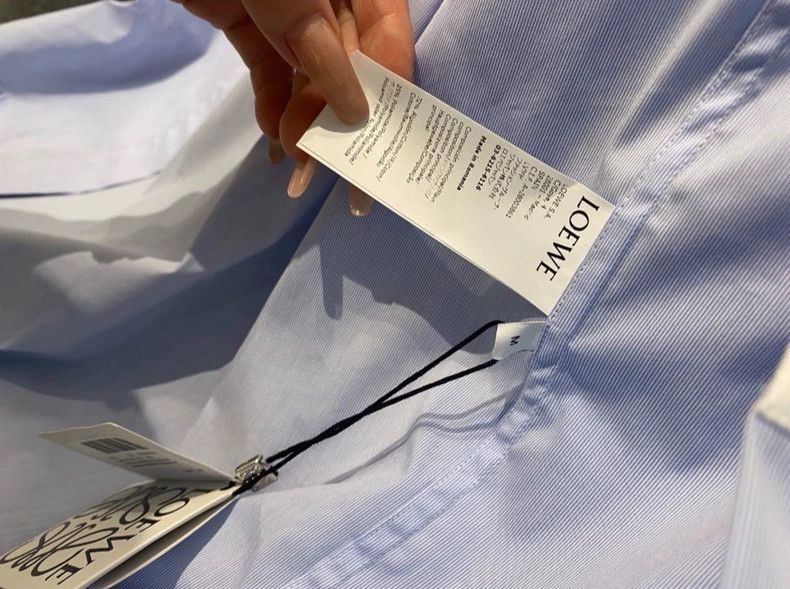 Loewe LOEWE Blue and white patchwork shirt Size M / US 6-8 / IT 42-44 - 4 Thumbnail