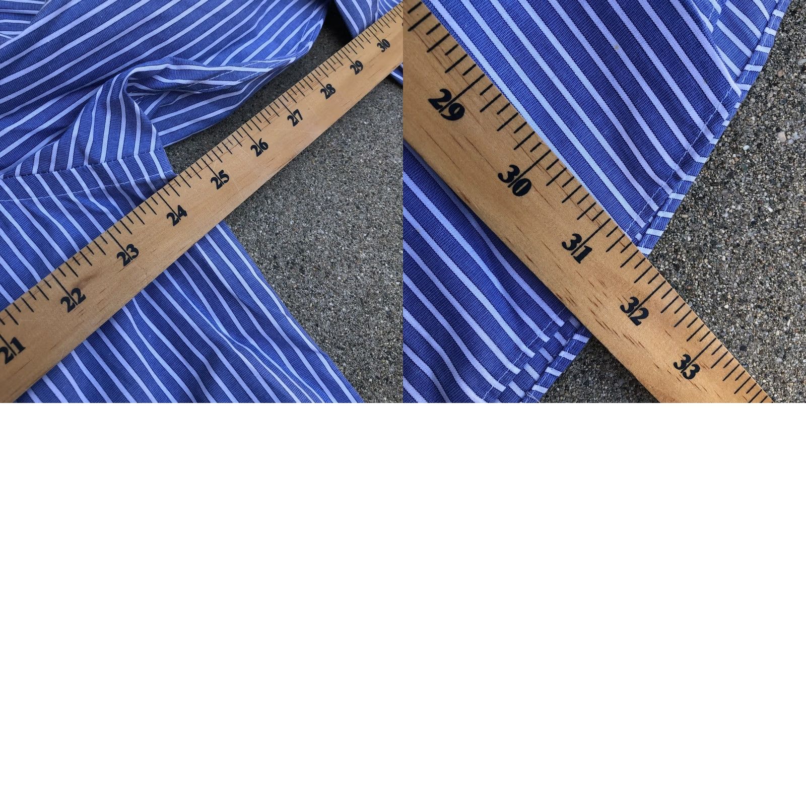 Club Room Club Room Slim Fit Performance Dress Shirt Men's 17 32/33 Striped Button Down Blue Size 46R - 8 Thumbnail