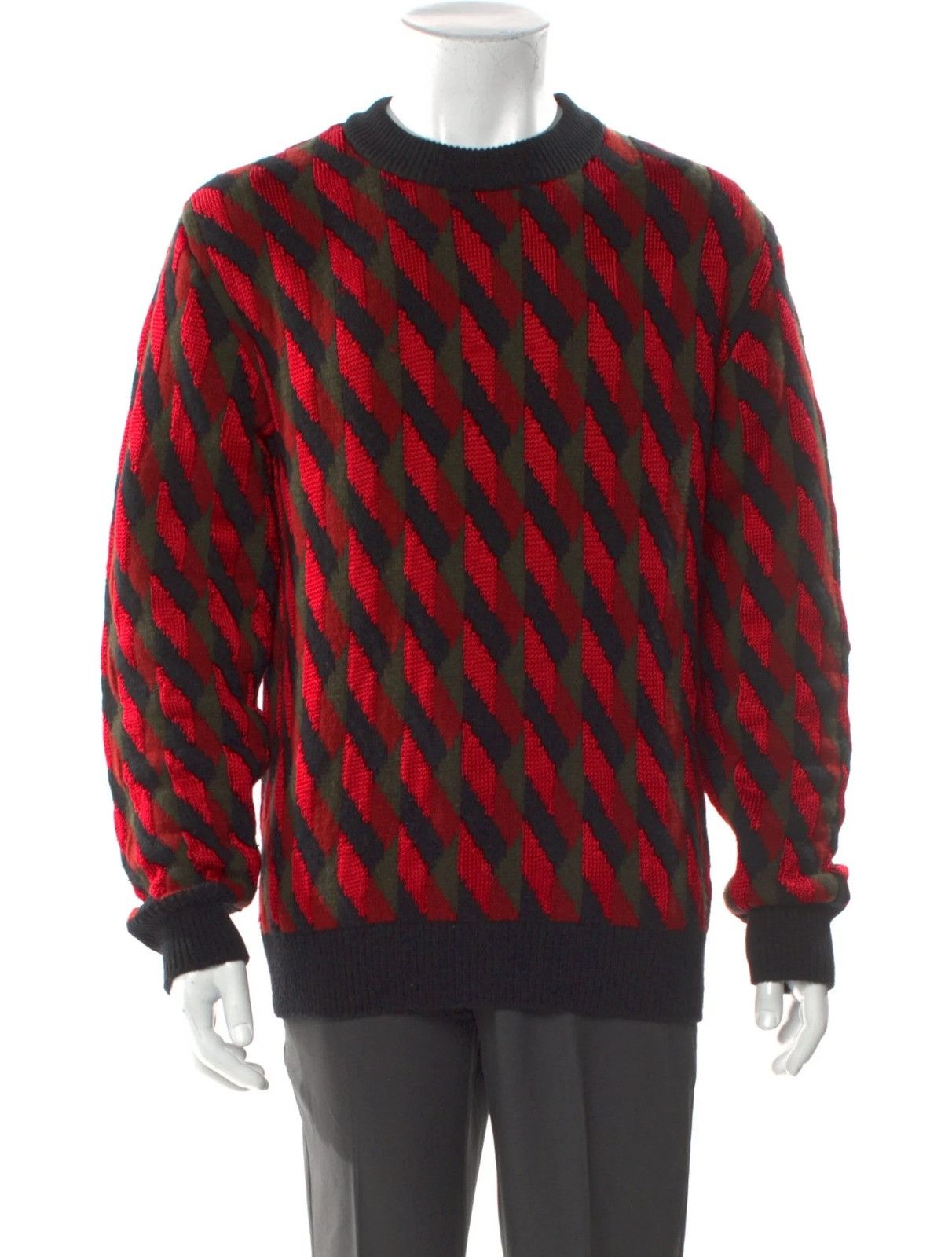 Salvatore Ferragamo o1tko10326 Geometric Jacquard Sweater in Multicolor Size US M / EU 48-50 / 2 - 1 Preview