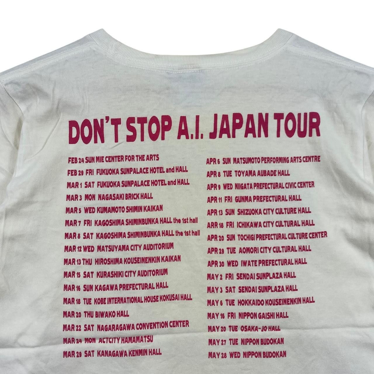 Band Tees AI Dont Stop Ai Japan Singer Tour 2007 Rap Tee Shirt SX4 Size US M / EU 48-50 / 2 - 4 Thumbnail