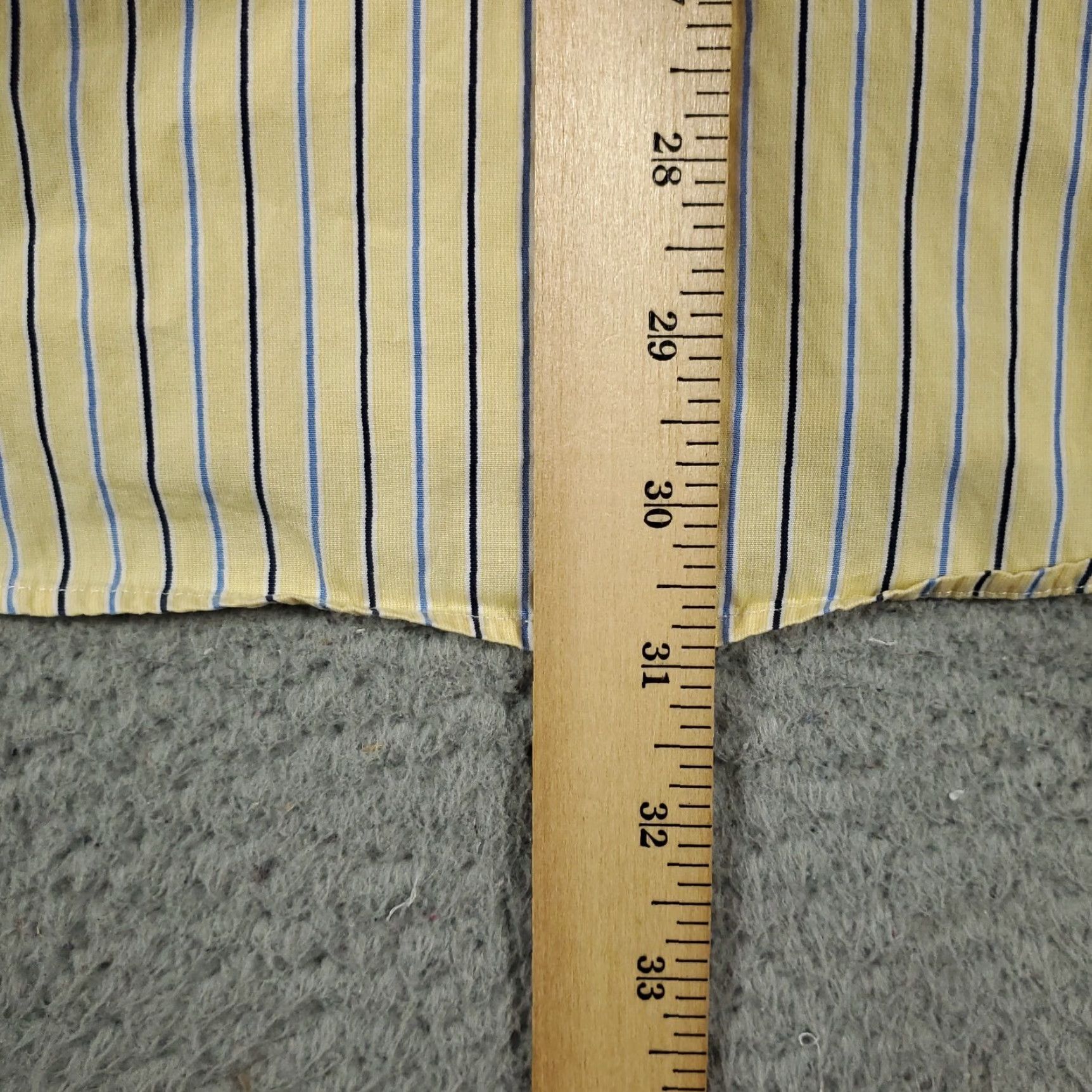 Ralph Lauren Ralph Lauren Dress Shirt Mens 16.5 Yellow Striped Long Sleeve Button Down Classic Size 42R - 4 Thumbnail