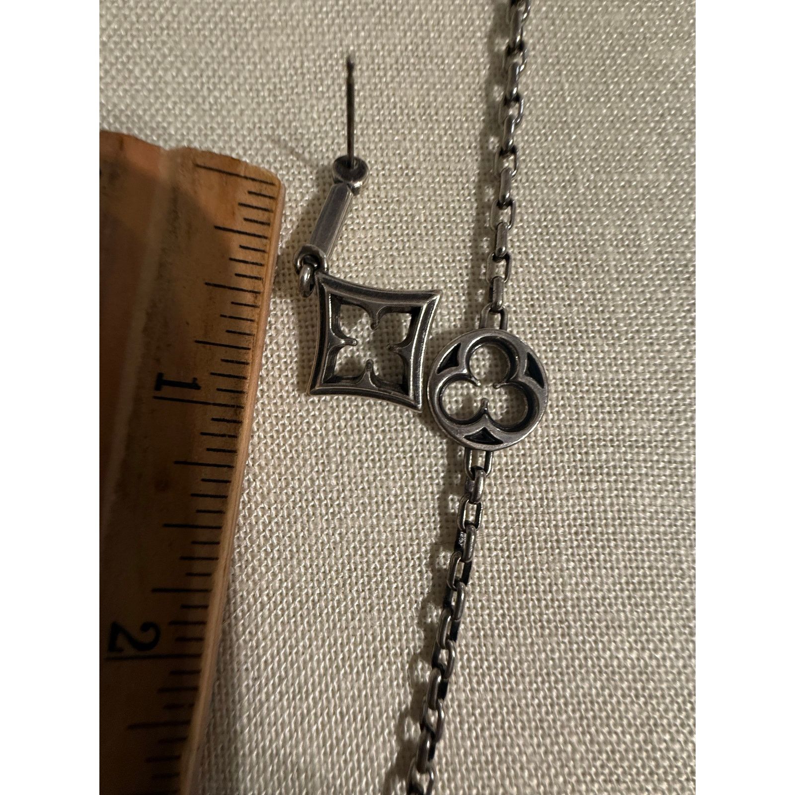 Brighton Vintage Brighton Necklace & Earrings Set Silver Tone 36” Size ONE SIZE - 6 Thumbnail