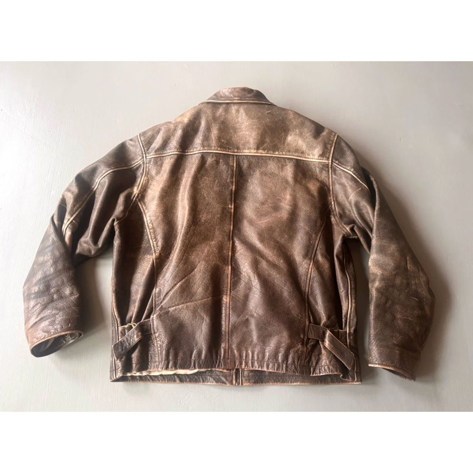 Vintage Wilsons Leather Jacket Brown Thinsulate Coat Men's Size XL Button Zip Distressed Lined Casual Classic Size US XL / EU 56 / 4 - 7 Thumbnail