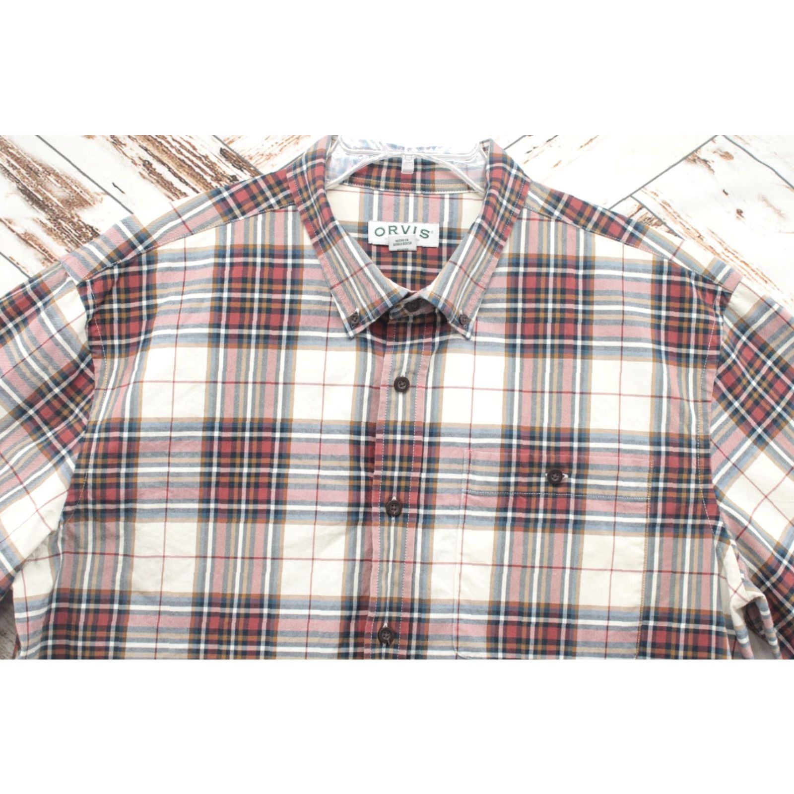 Orvis Orvis Men’s XL Multi Color Plaid Button-Down Long Sleeve Heavy Cotton Shirt Size US XL / EU 56 / 4 - 3 Thumbnail