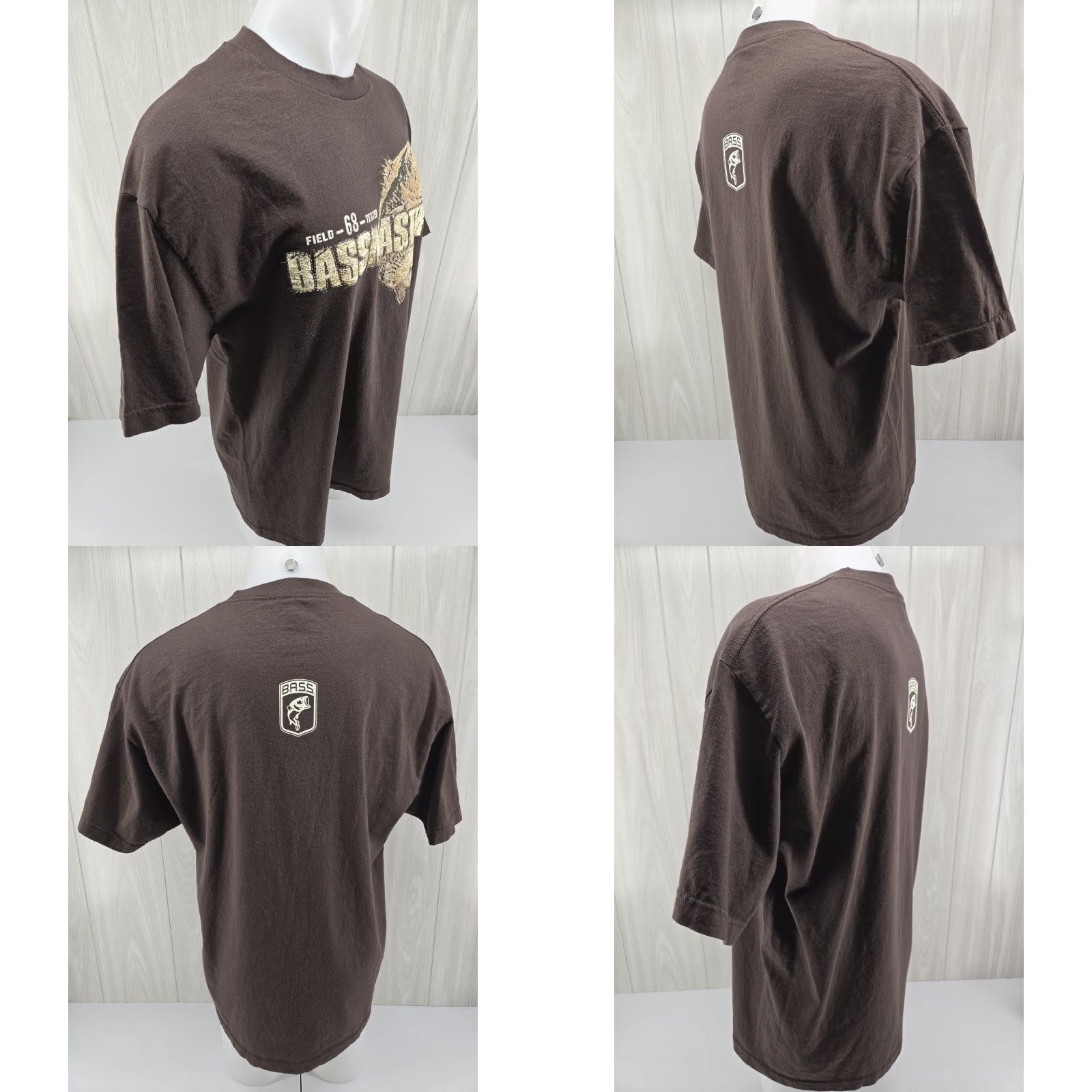 CHOCOOLATE Bassmaster Bass Fishing Chocolate Brown Short Sleeve T-Shirt 2XL Puffy Logo Mens Graphic Tee Shirt Size US XXL / EU 58 / 5 - 8 Thumbnail