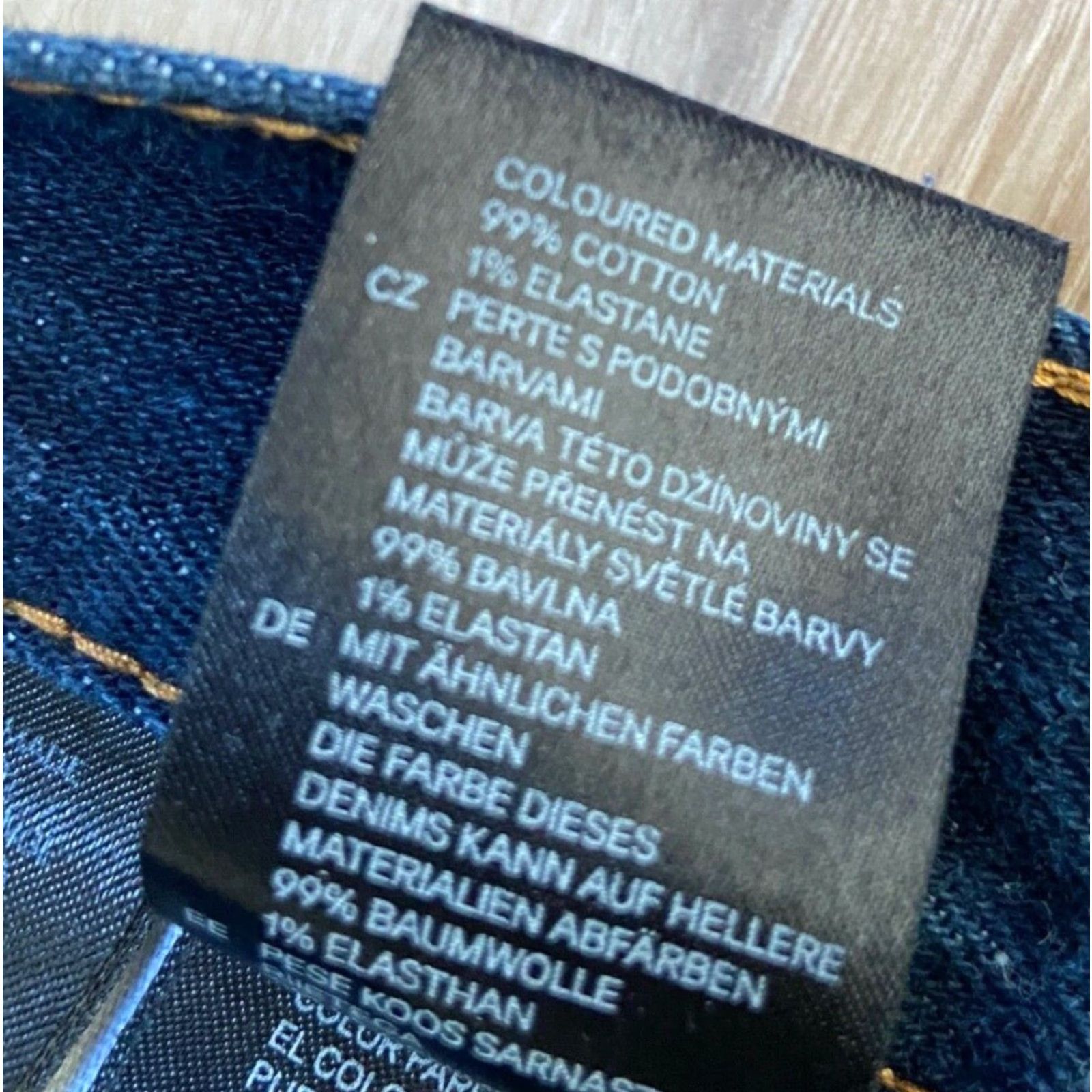 H&M H&M Jeans Mens 28 x 32 Slim Conscious & Denim Blue Dark Wash Button Fly Size US 28 / EU 44 - 4 Thumbnail