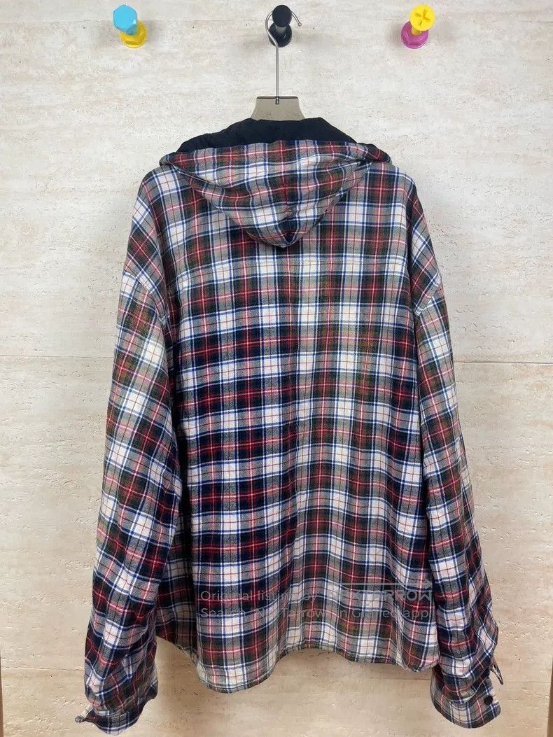 Balenciaga Balenciaga Ombre Plaid Flannel Cotton Jacket Size US M / EU 48-50 / 2 - 2 Thumbnail