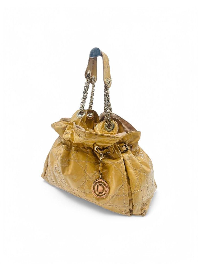 Dior Dior - Charm Cannage Tote Shoulder Bag Leather Gold Size ONE SIZE - 2 Thumbnail