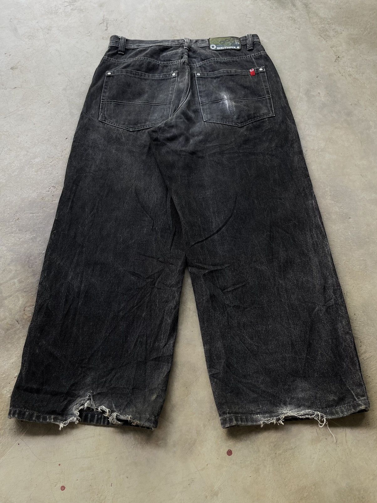 Southpole VINTAGE Y2K BAGGY SOUTHPOLE DISTRESSED HIPHOP SKATE JEANS Size US 35 - 12 Thumbnail