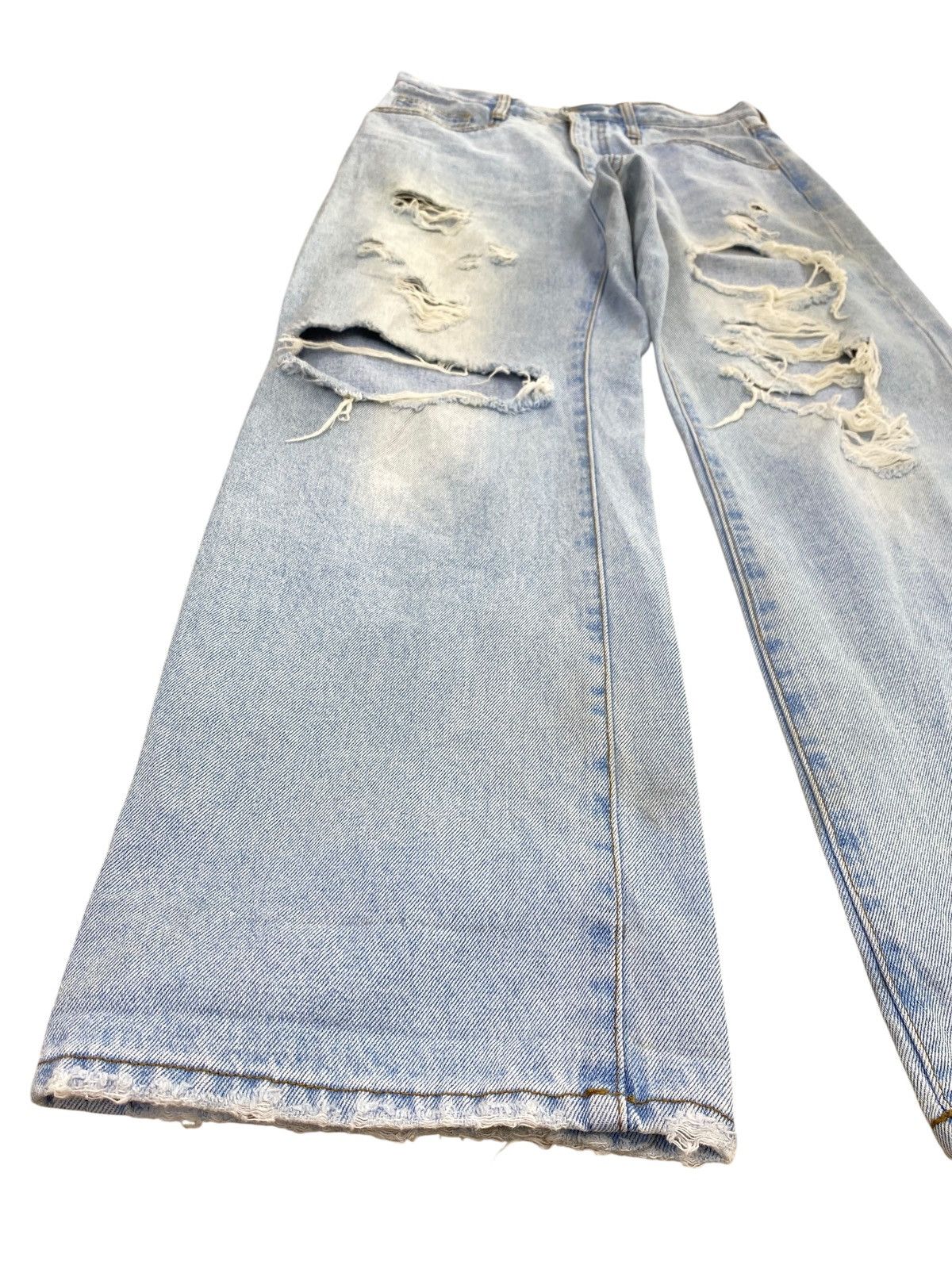 Japanese Brand Japanese Brand Distressed Faded Wash Baggy Jeans Size US 32 / EU 48 - 7 Thumbnail