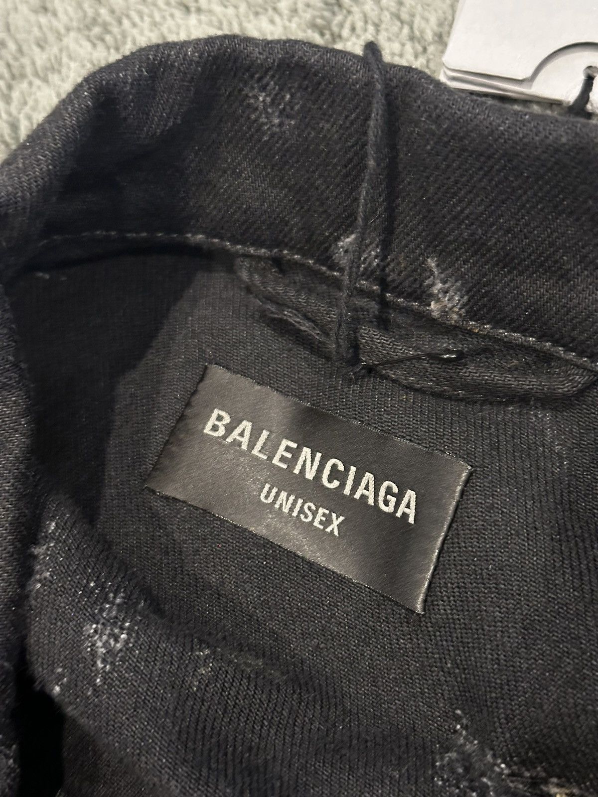 Balenciaga Balenciaga “Mud Show” Thrashed Oversized Black Denim jacket Size US XL / EU 56 / 4 - 15 Thumbnail