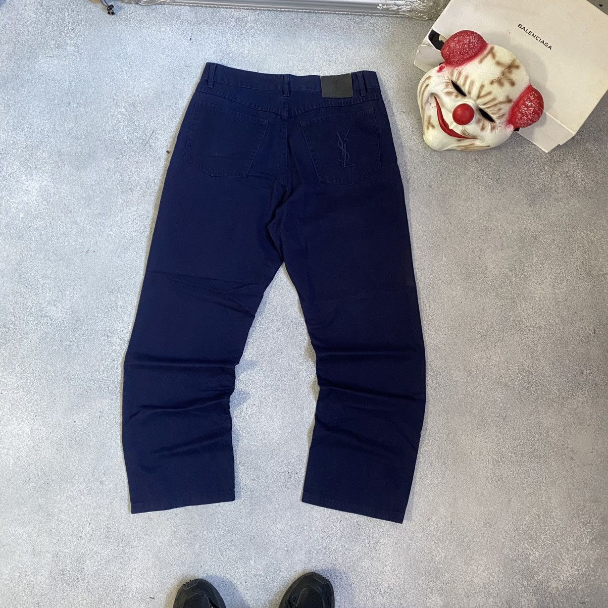 Yves Saint Laurent Vintage Yves Saint Laurent Pants YSL Embroidered Logo Jeans Size US 32 / EU 48 - 1 Thumbnail