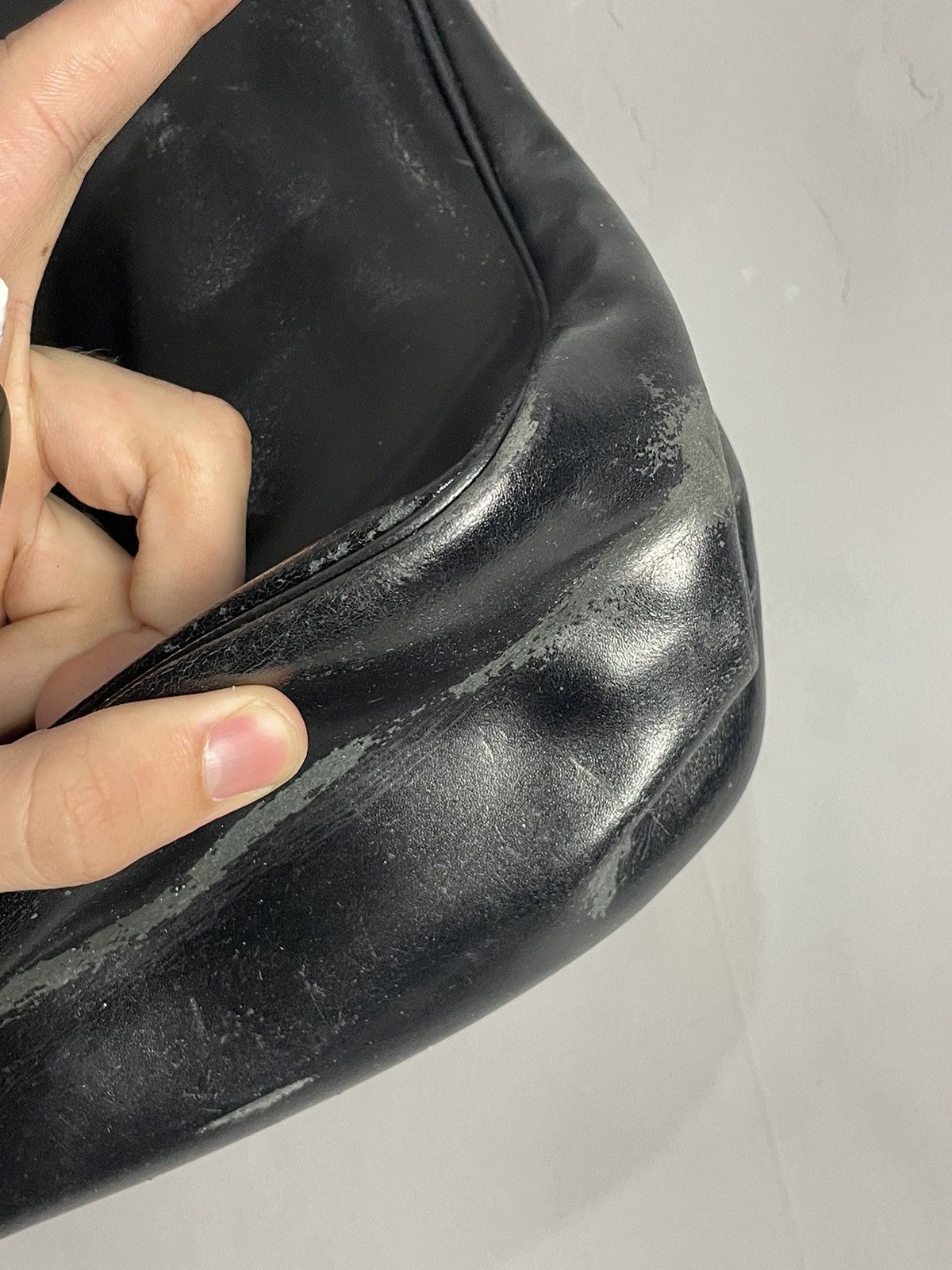 Longchamp LONGCHAMP Large Black Leather Silver Toggle Shoulder Bag EUC Size ONE SIZE - 7 Thumbnail