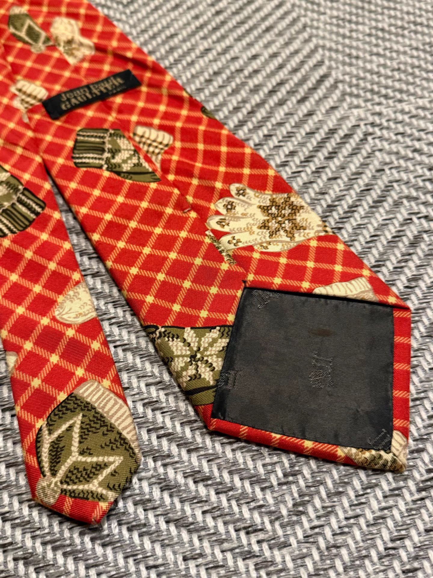 Jean Paul Gaultier Jean Paul Gaultier Christmas Plaid Tie with Glove K24 Size ONE SIZE - 6 Thumbnail