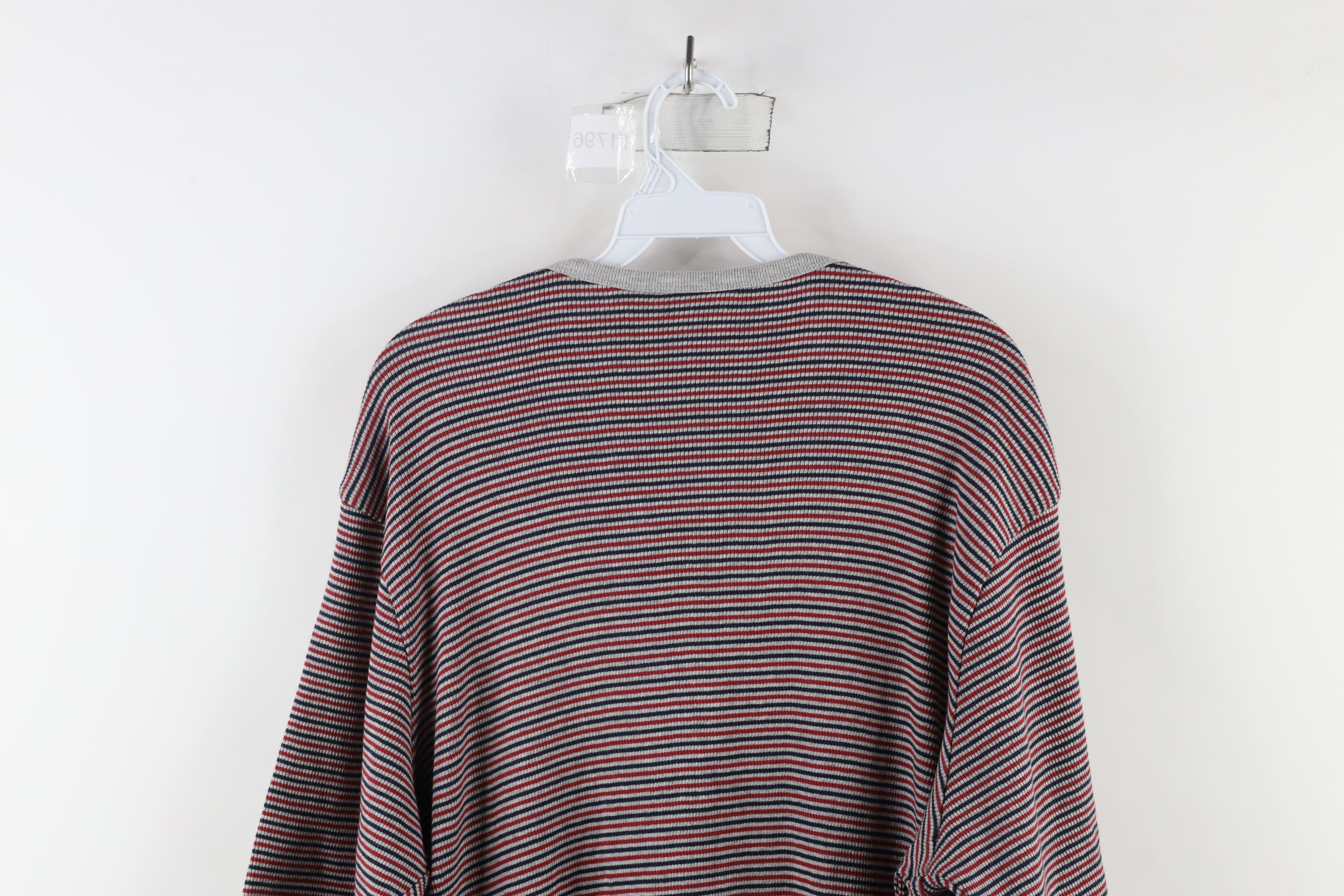 Vintage Deadstock Vintage 90s Streetwear Waffle Knit Ringer T-Shirt Size US XL / EU 56 / 4 - 7 Thumbnail