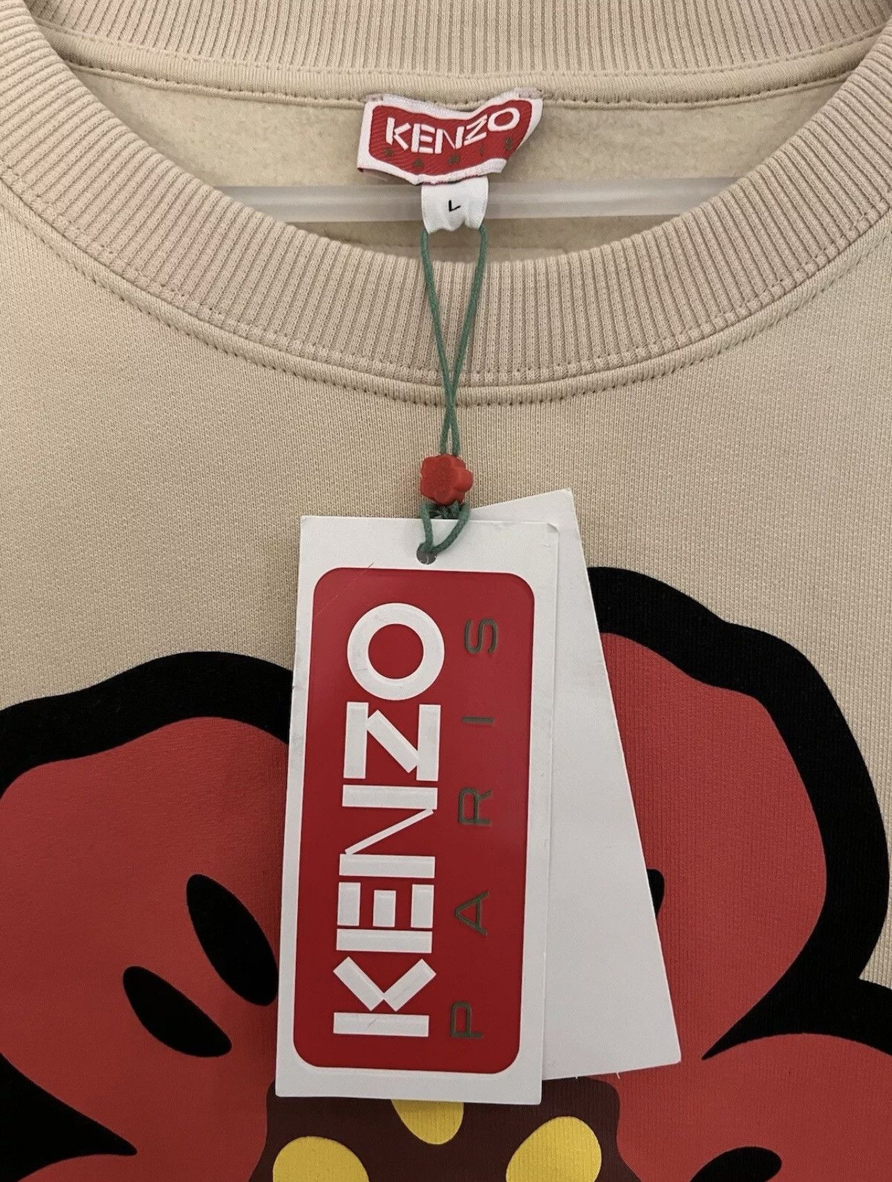 Kenzo kenzo Logo jumper Sweater LARGE beige Fleece Size US L / EU 52-54 / 3 - 5 Thumbnail
