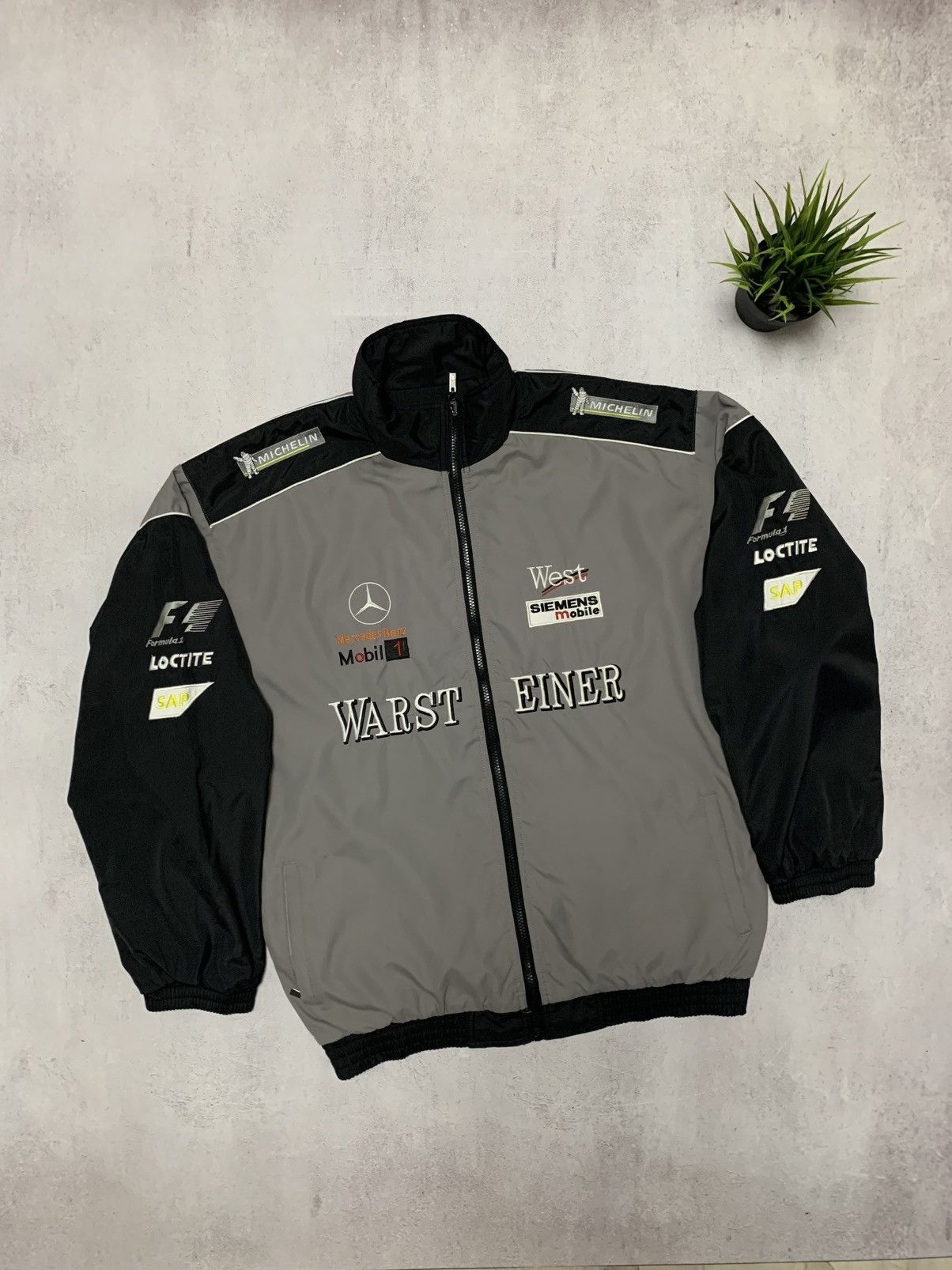 Vintage Mercedes Benz Jacket Bomber Warsteiner Michelin F1