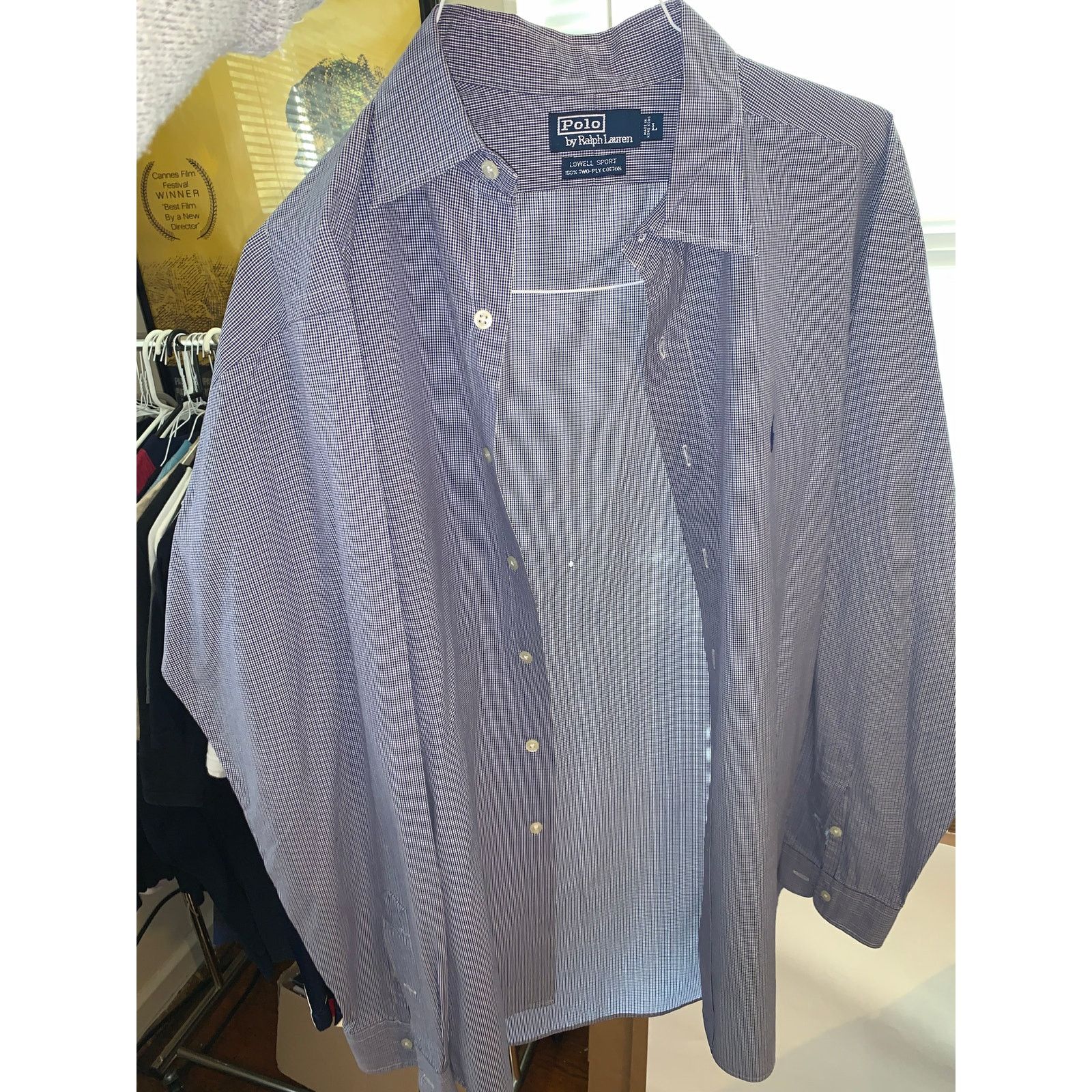 Polo Ralph Lauren Vintage Polo Ralph Lauren Lowell Sport Shirt Blue Check L Size US L / EU 52-54 / 3 - 7 Thumbnail