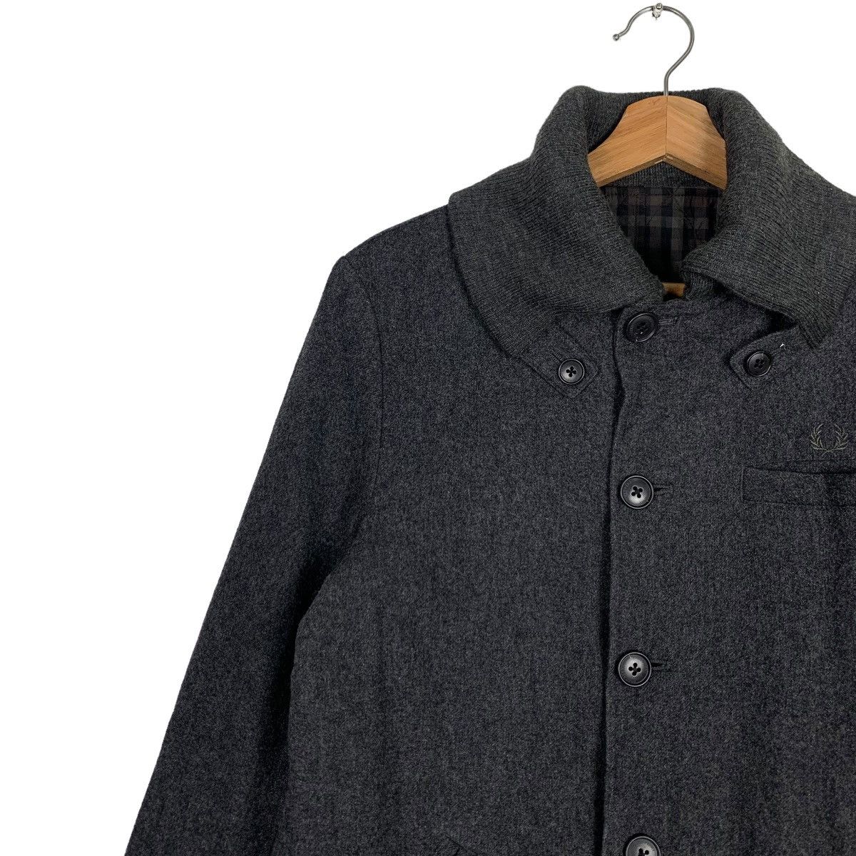 Fred Perry FRED PERRY Reversible Checked Wool Casual Jacket #0149-C8 Size US S / EU 44-46 / 1 - 7 Thumbnail