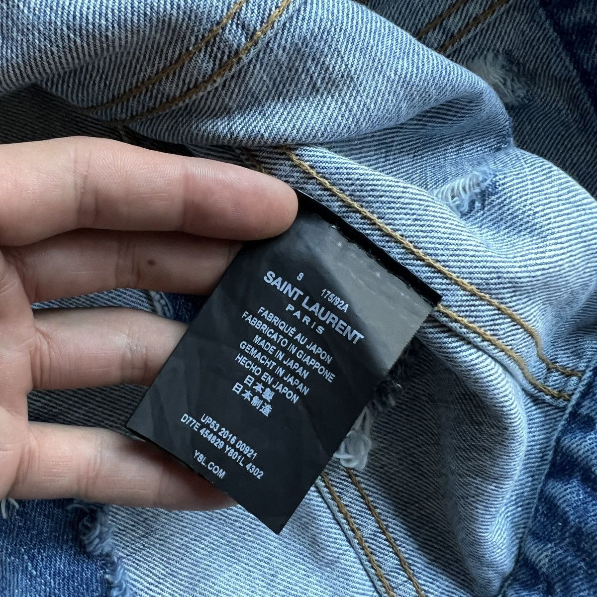 Saint Laurent Paris Hedi era Saint Laurent Denim Jacket Size US S / EU 44-46 / 1 - 4 Thumbnail