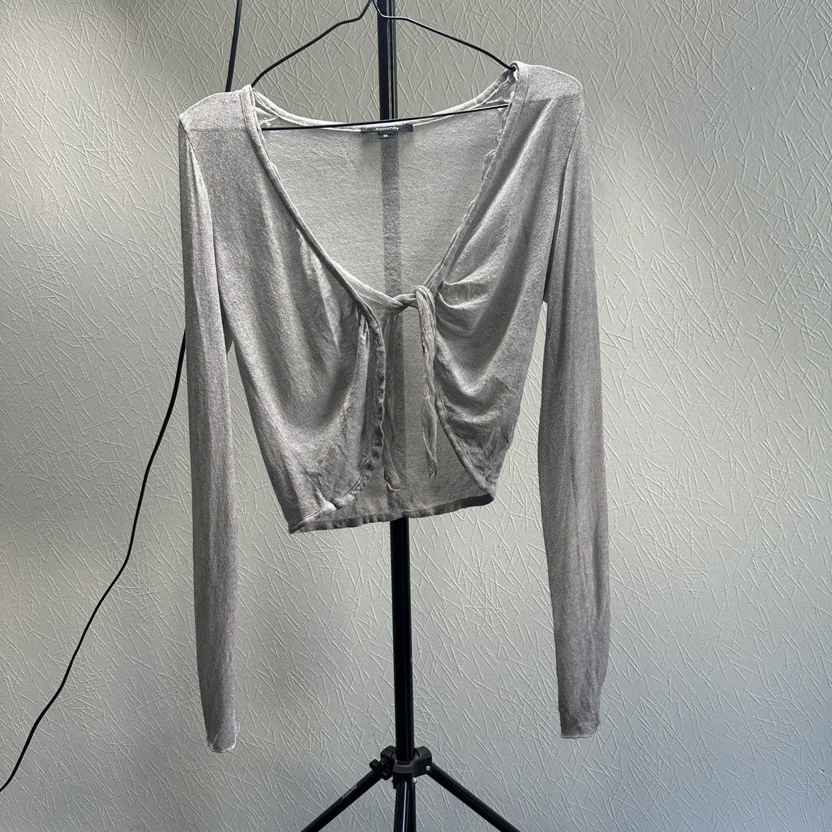 Japanese Brand Comma Gray Blouse Size S / US 4 / IT 40 - 8 Thumbnail