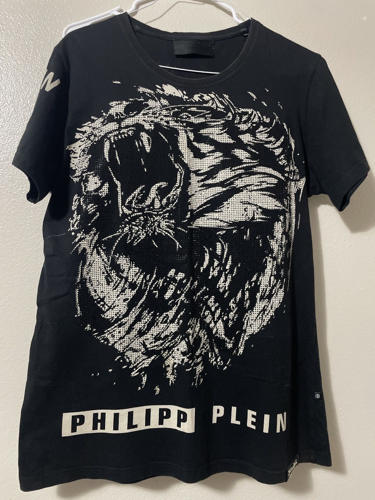 Philipp Plein × Vintage Philipp Plein Embellished Black lion T-shirt Size US XXL / EU 58 / 5 - 2 Thumbnail