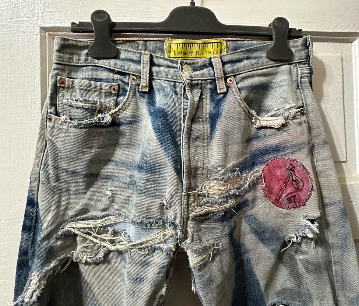 Kentucky Boy Tyler Kentucky boy tyler KBT mock mend levis denim jeans Size US 31 - 3 Thumbnail