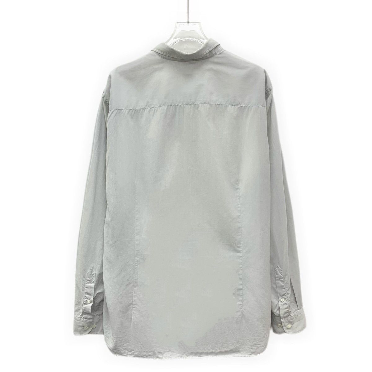 Armani Armani Grey Logo Cotton Collared Long Sleeve Shirt K26WX Size US XL / EU 56 / 4 - 2 Thumbnail