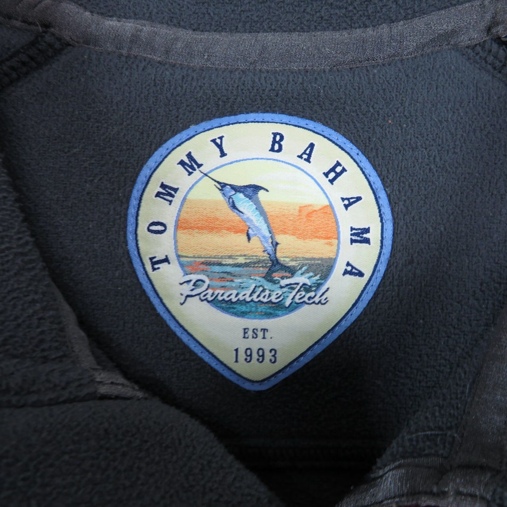 Tommy Bahama VINTAGE Tommy Bahama Sweater Mens XL Black Navy Paradise Tech Full Zip Fleece Jacket Size US XL / EU 56 / 4 - 4 Thumbnail