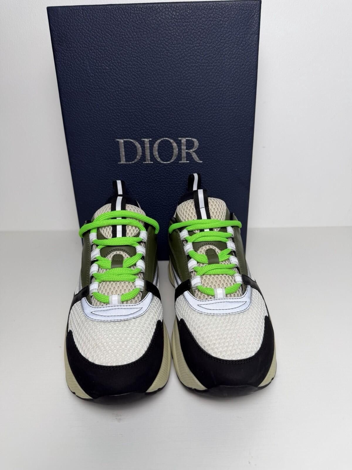 Dior Dior B22 Sneakers Olive Green Neon Mesh Trainers Men’s EU 40 Size US 7 / EU 40 - 2 Thumbnail