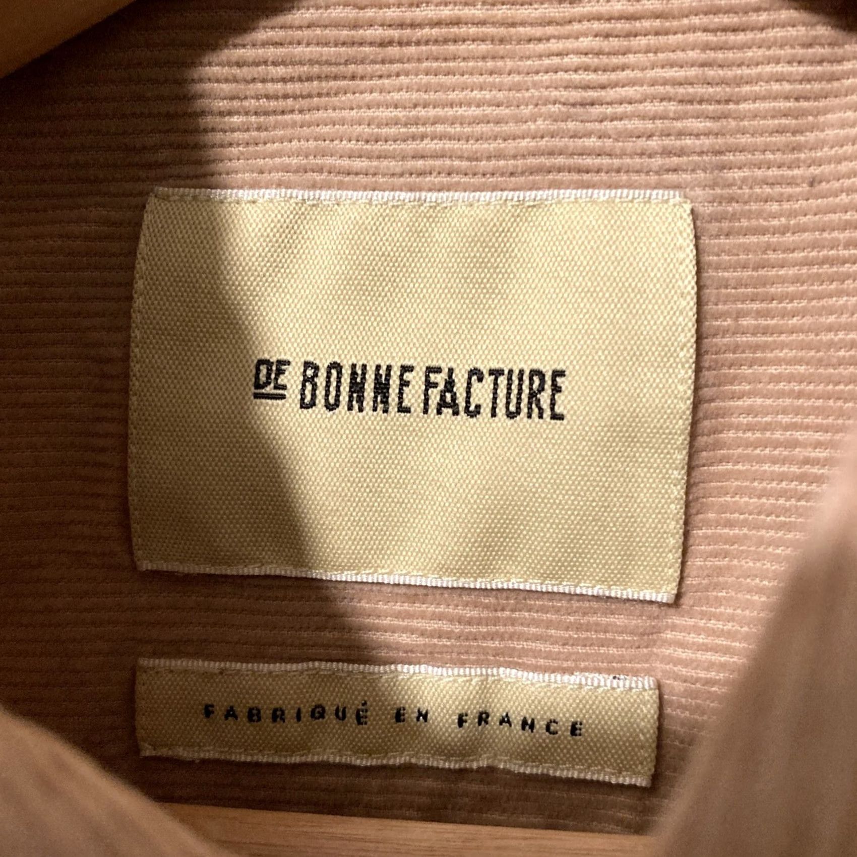 De Bonne Facture Shirt Mens Small Tan Beige Corduroy Button Down, Men's — image 3 of 6