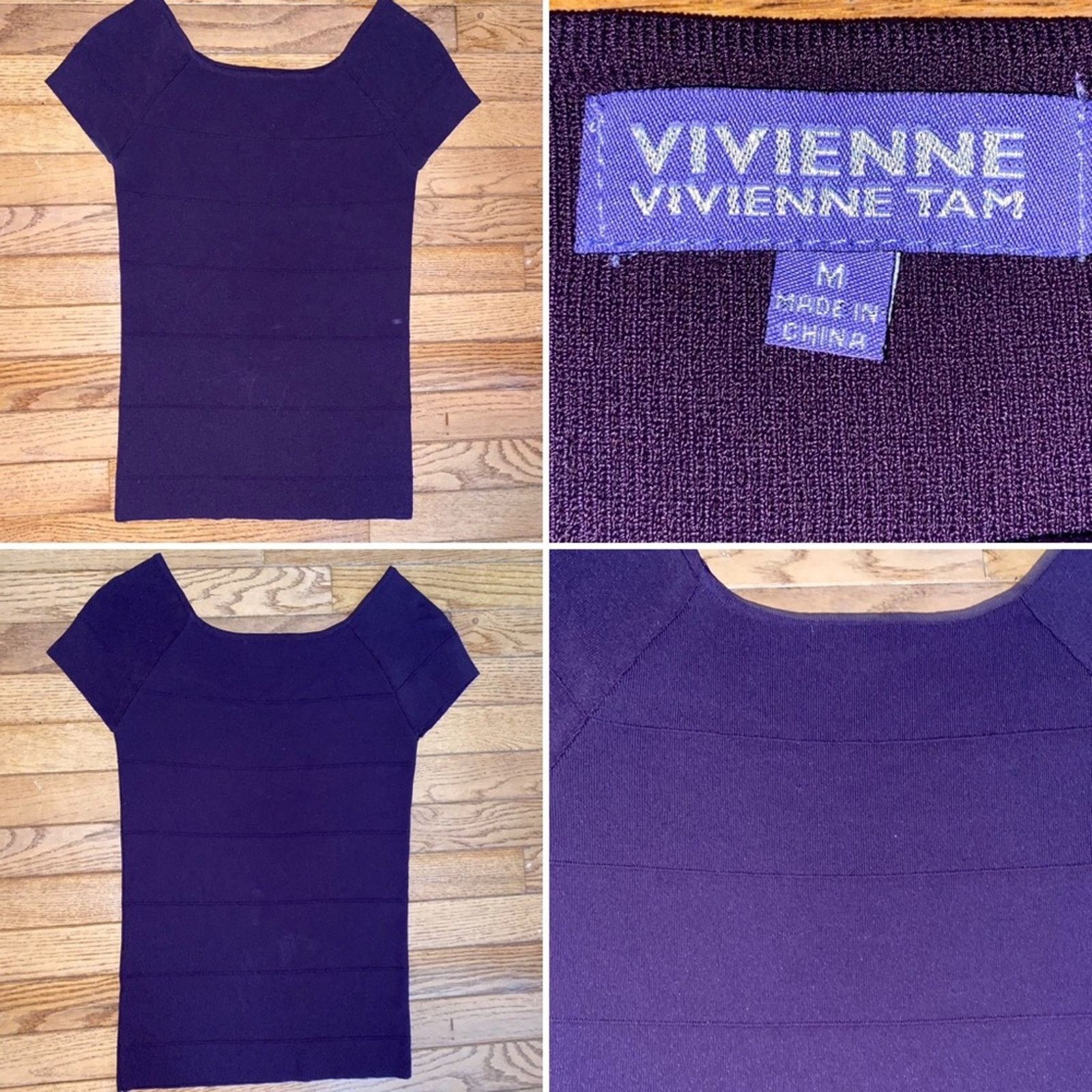 Vivienne Tam Vivienne Tam Black Knit Ribbed Short Sleeve Top Size Medium Size M / US 6-8 / IT 42-44 - 1 Thumbnail