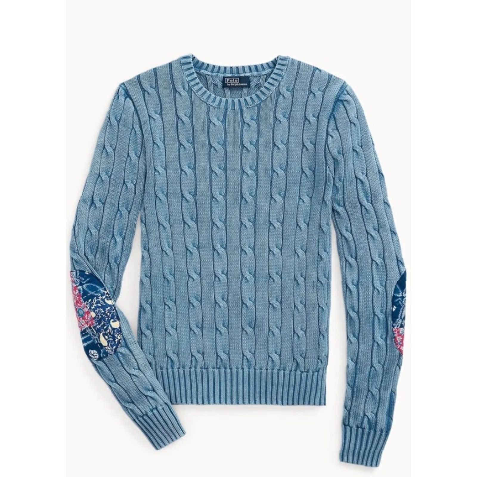 Polo Ralph Lauren VINTAGE Polo Ralph Lauren Indigo Patchwork Elbow Knit Sweater XL Women Blue Patchwork Indigo 90s Vintage Polo Ralph Lauren Shirt Women Sizing XL Size XL / US 12-14 / IT 48-50 - 3 Thumbnail
