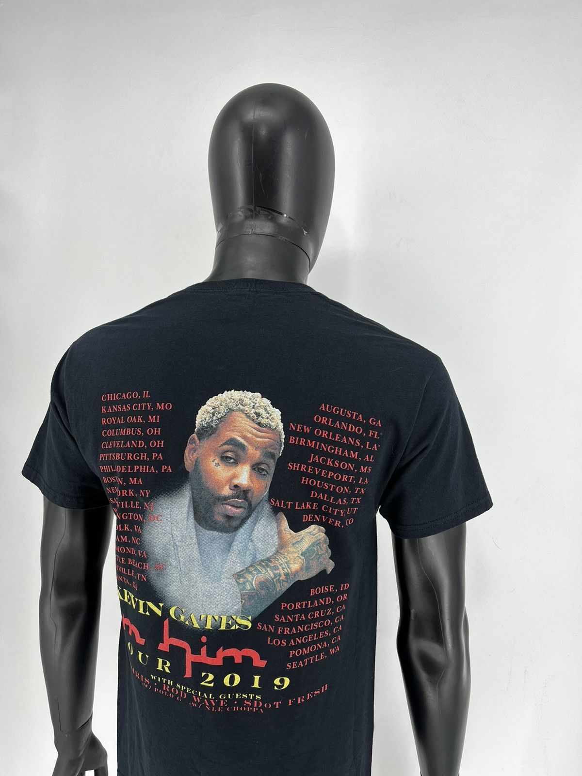 Band Tees Vintage Kevin Gates 2019 Tour Rap Tee Black Shirt Size M Size US M / EU 48-50 / 2 - 12 Thumbnail