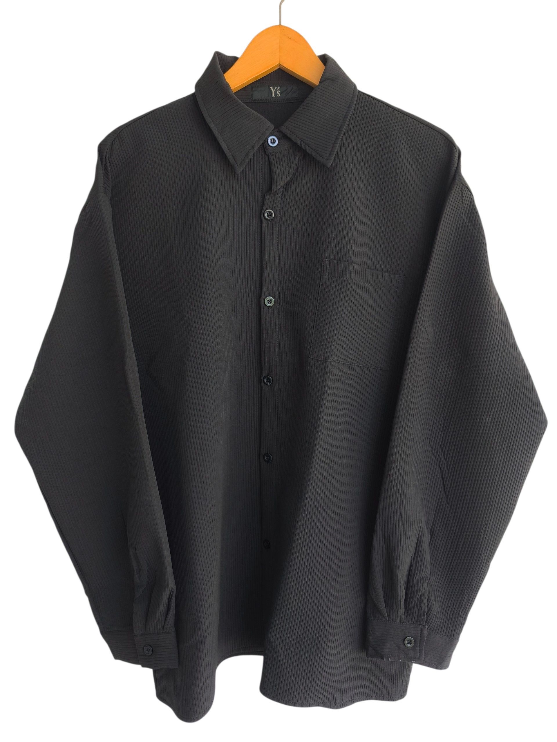 Y's for Men Yohji Yamamoto texture black shirt Size US XL / EU 56 / 4 - 1 Thumbnail