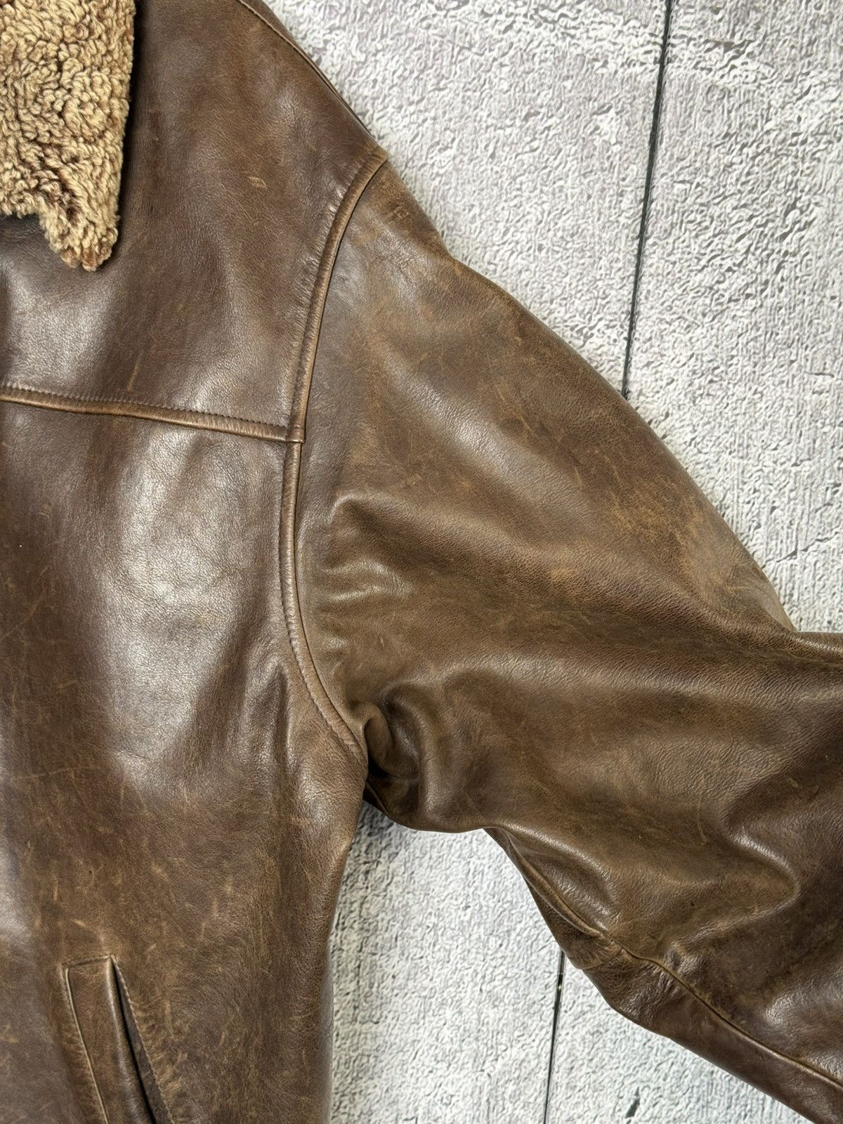 Timberland Vintage Timberland Leather Jacket Brown Shearling Collar Size US M / EU 48-50 / 2 - 10 Thumbnail