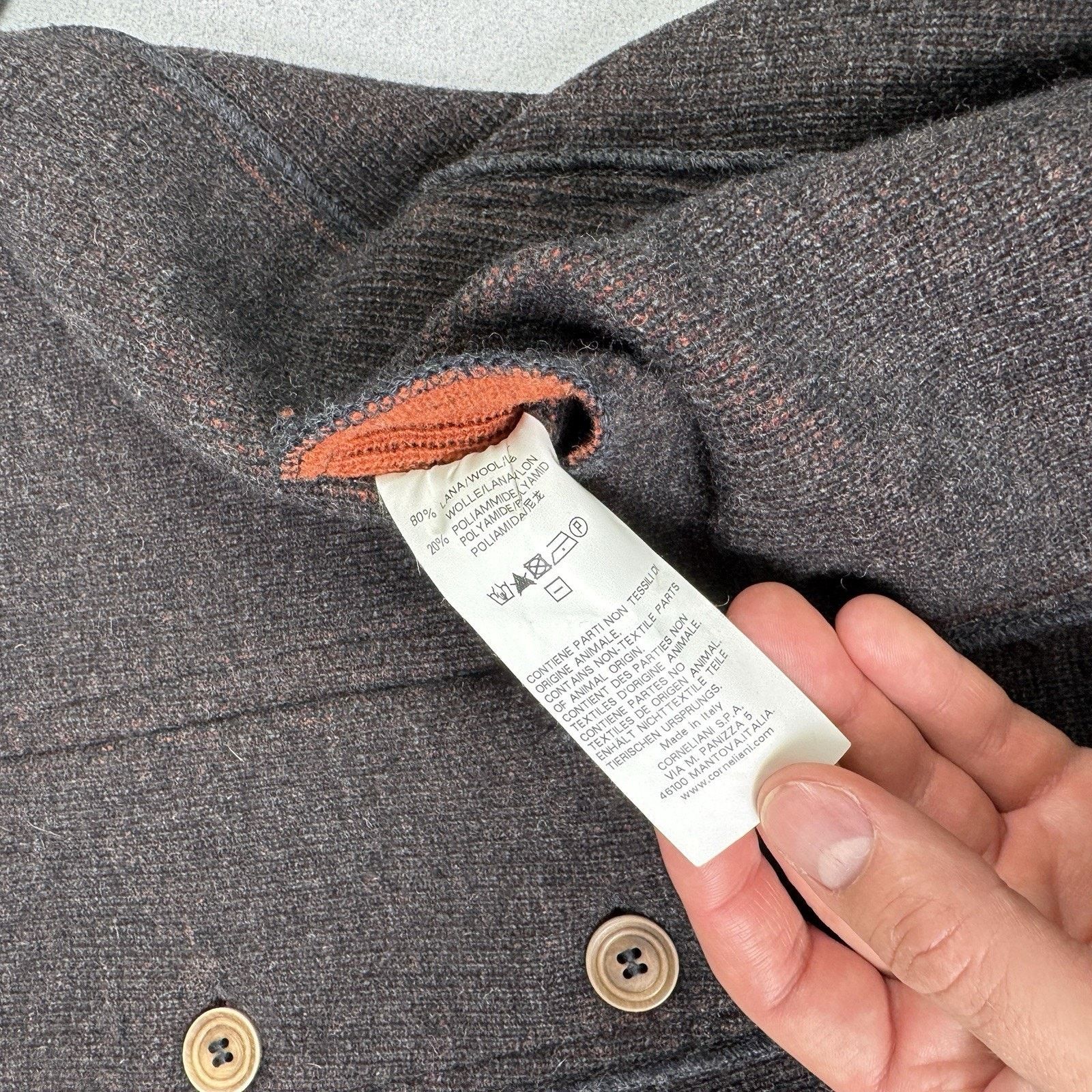 Corneliani Cc Corneliani Collection Blazer Cardigan Wool Size 52 Brown Size US L / EU 52-54 / 3 - 10 Thumbnail