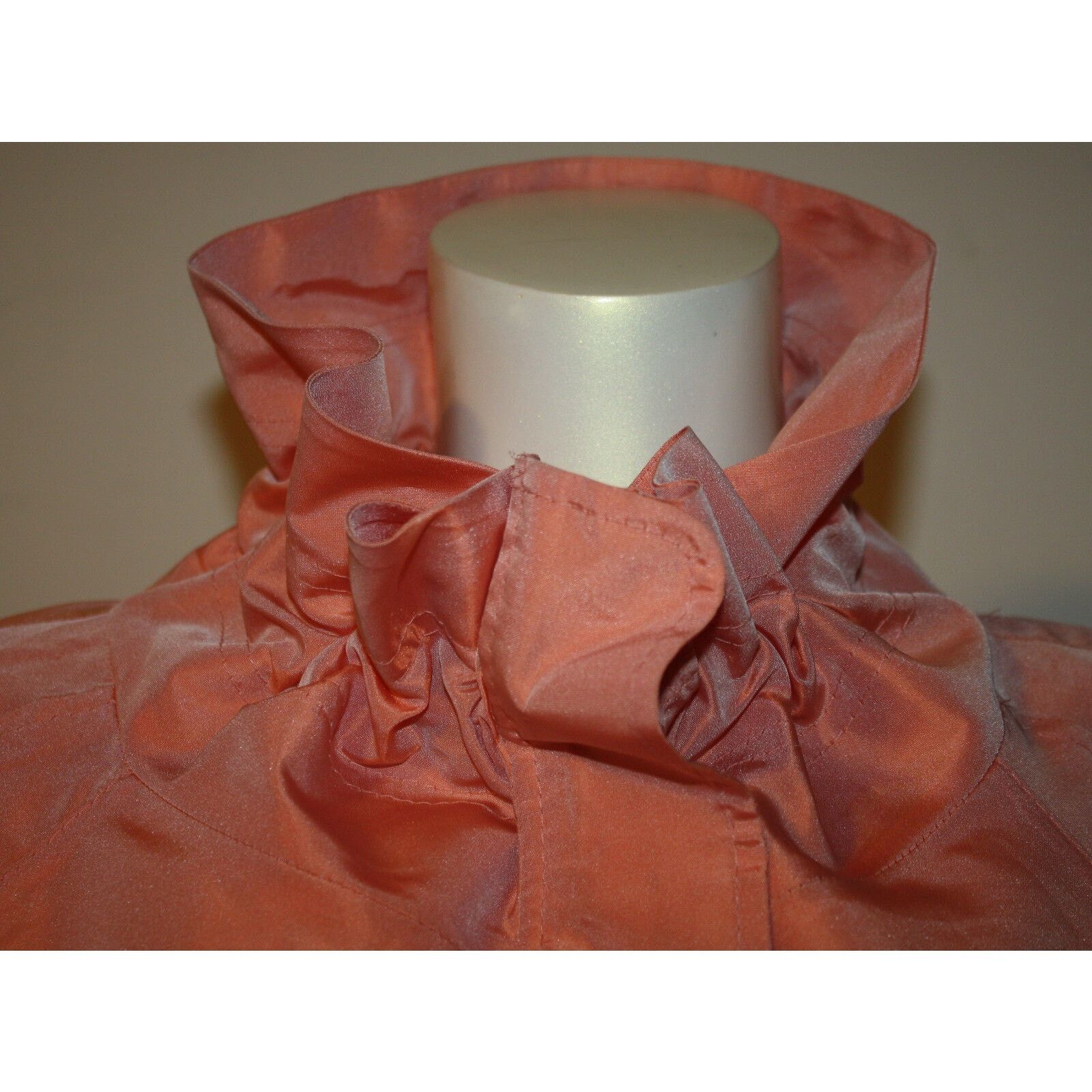 St. John ST JOHN Jacket M Shimmery Peach Sleeves Gathered Collar Size M / US 6-8 / IT 42-44 - 4 Thumbnail