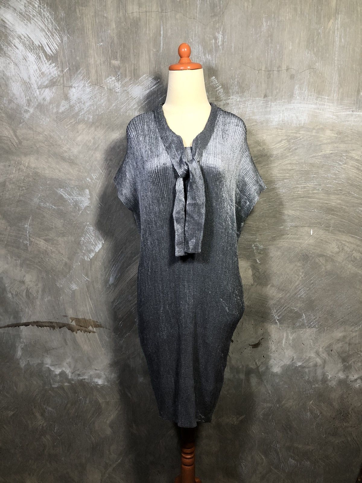 Japanese Brand Japanese Spechio Pleats Midi Dress Issey Miyake Style Size L / US 10 / IT 46 - 10 Thumbnail