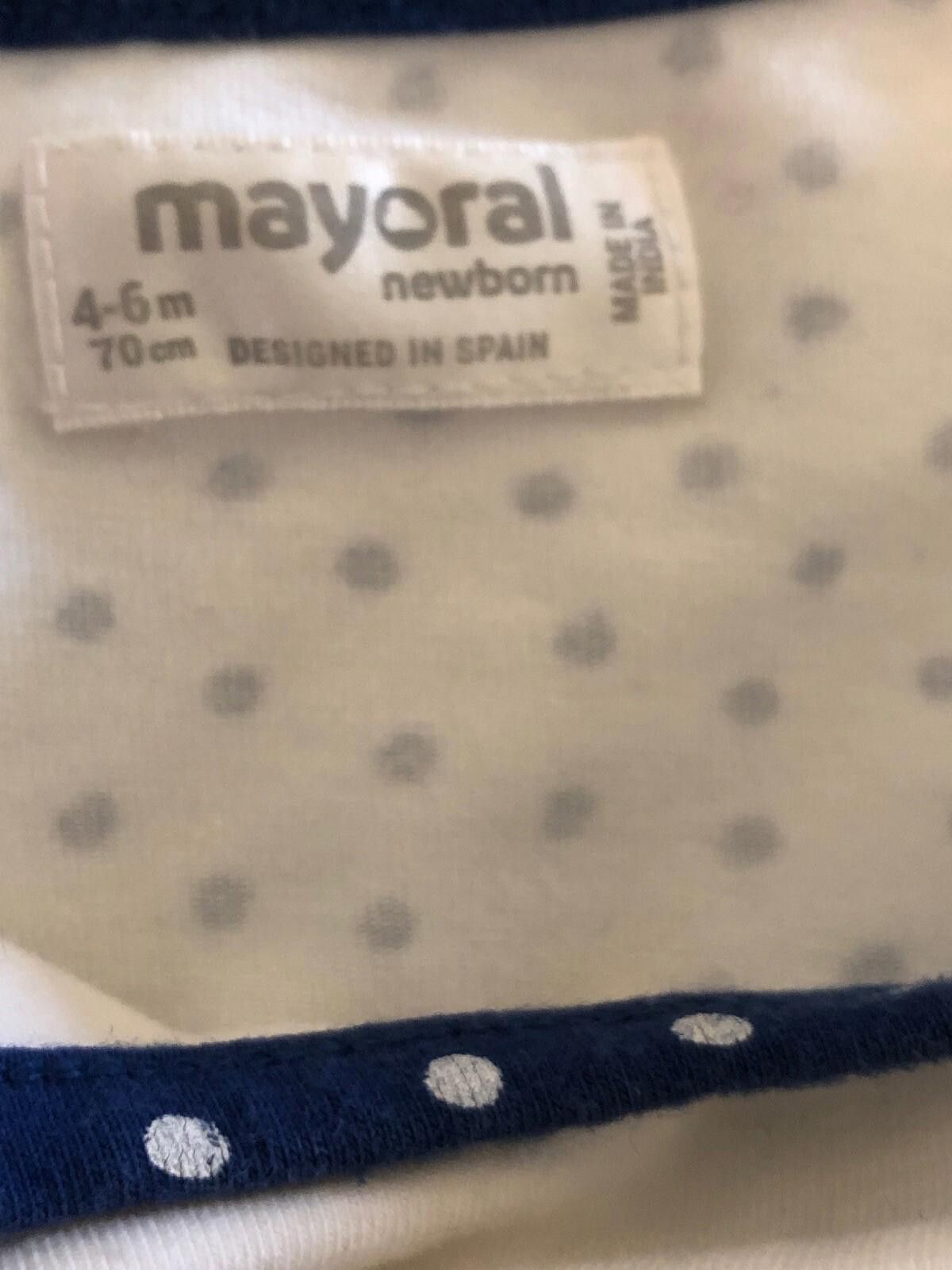 Designer Mayoral Baby Romper Beach Scene 4-6 Months Size ONE SIZE - 3 Thumbnail