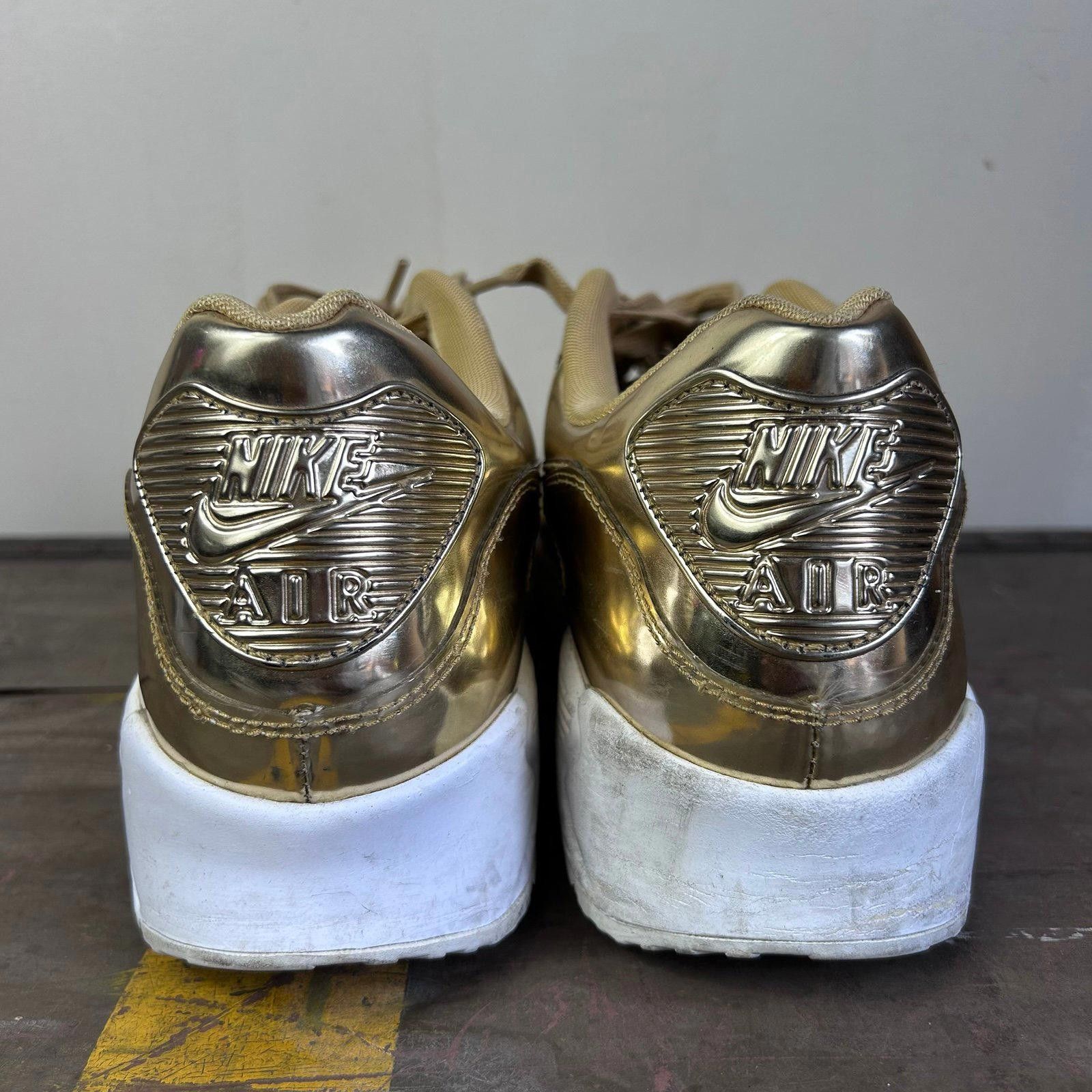 Nike Nike Air Max 90 PRM Metallic Gold Chrome Finish Retro Air Size US 13 / EU 46 - 4 Thumbnail