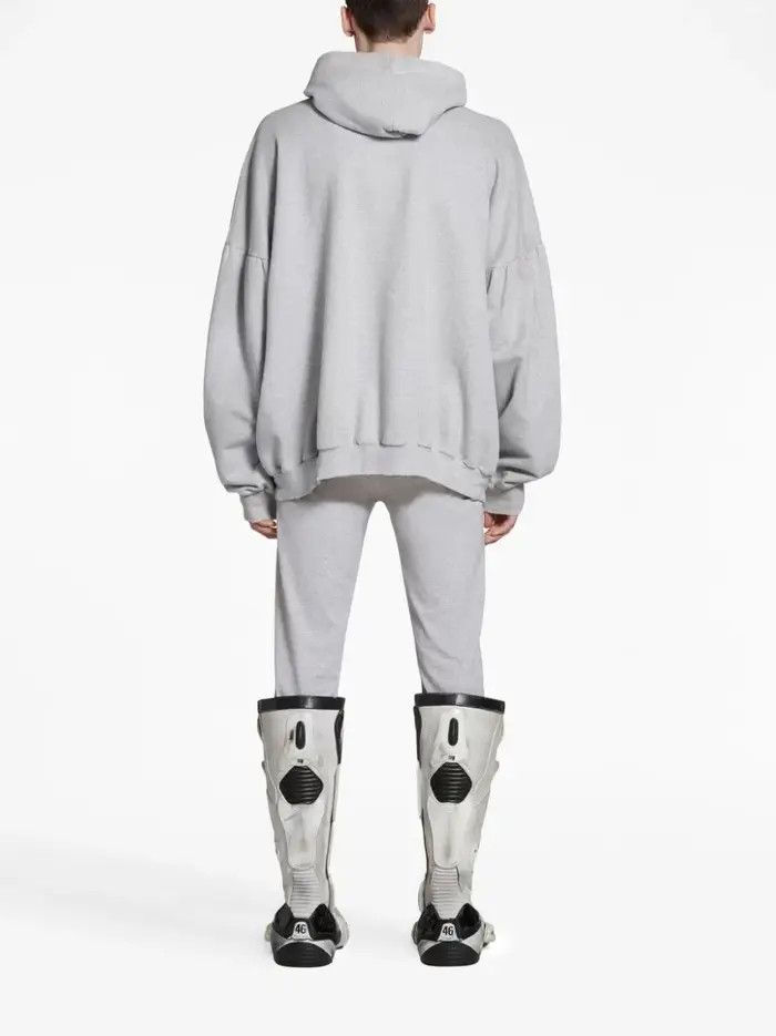 Balenciaga o1in1g0326 Be Kind Round Hoodie in Light Grey/Black Size US XL / EU 56 / 4 - 3 Thumbnail