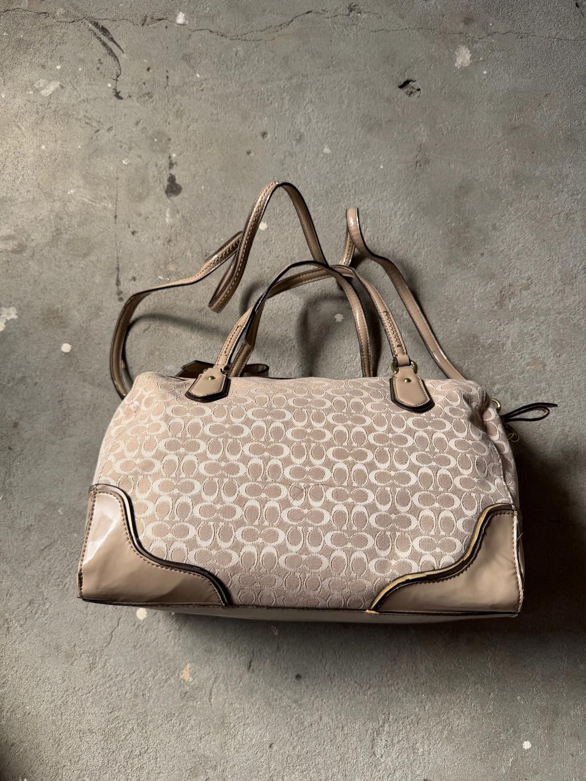 Coach Coach Signature Sparkly West Shoulder Bag Cream Size ONE SIZE - 7 Thumbnail